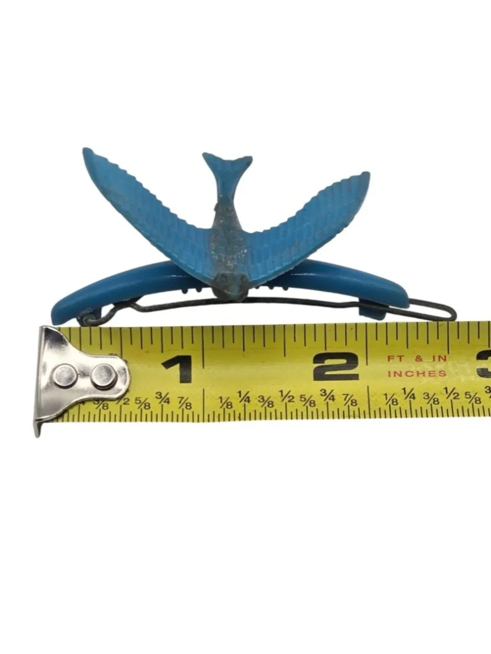 Vintage Bluebird Hair Barrette Clip Blue Swallow Plastic AS IS Retro Happiness